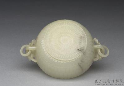 图片[3]-Jade incense burner with floral handles, Qing dynasty (1644-1911)-China Archive